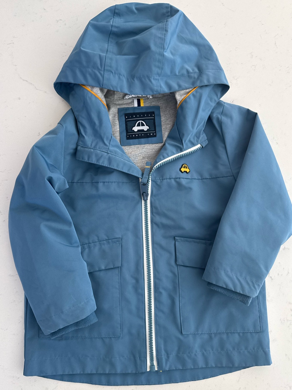 Kids Slate Blue Hooded Raincoat from Next